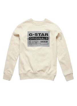 Sweatshirt G-Star Origials Beige für Herren