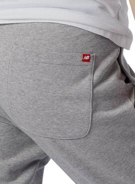 Hose New Balance Stapellogo Grau für Herren