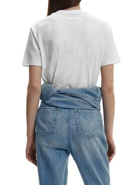 T-Shirt Calvin Klein Jeans Hero Weiss für Damen