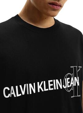 T-Shirt Calvin Klein Institut Schwarz für Herren