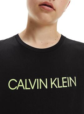 T-Shirt Calvin Klein Institutionelle LS Schwarz Junge