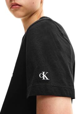 T-Shirt Calvin Klein Shadow Logo Schwarz Junge
