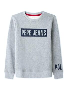 Sweatshirt Pepe Jeans Jamie Grau für Junge