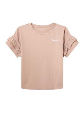 T-Shirt Pepe Jeans Sharon Rosa für Mädchen