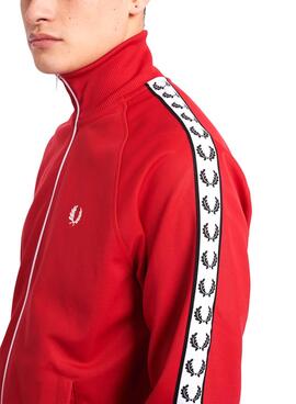 Jacke Fred Perry Taped Track Rot für Herren