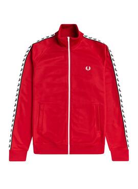 Jacke Fred Perry Taped Track Rot für Herren