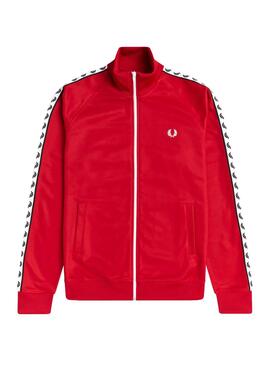 Jacke Fred Perry Taped Track Rot für Herren