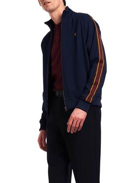 Jacke Fred Perry Love De Streifen Marineblau Herren