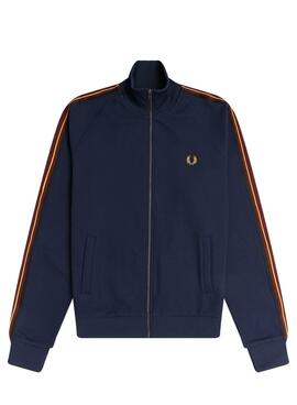 Jacke Fred Perry Love De Streifen Marineblau Herren