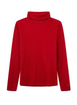 T-Shirt Pepe Jeans Violetter Rollkragenpullover Rot Mädchen