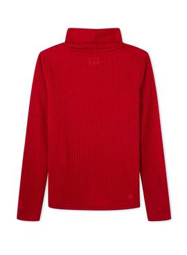 T-Shirt Pepe Jeans Violetter Rollkragenpullover Rot Mädchen