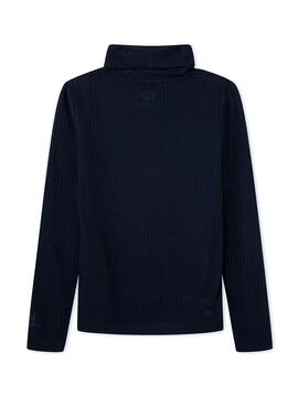 T-Shirt Pepe Jeans Violetter Rollkragenpullover Blau Mädchen