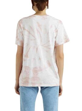T-Shirt Levis Tie Dye Rosa und Weiss
