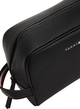 Kulturbeutel Tommy Hilfiger Essential PU Schwarz Herren