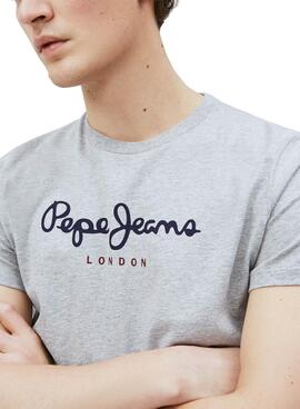 T-Shirt Pepe Jeans Eggo Grau für Herren