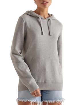 Sweatshirt Superdry Essential Hood Grau für Damen