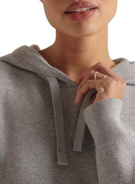 Sweatshirt Superdry Essential Hood Grau für Damen