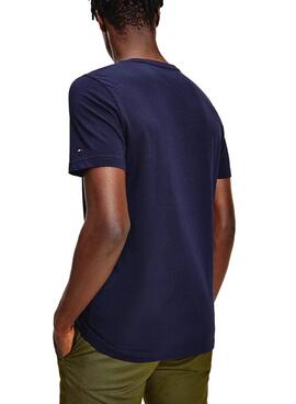 T-Shirt Tommy Hilfiger Lines Marineblau für Herren