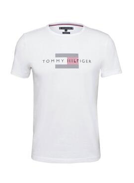 T-Shirt Tommy Hilfiger Lines Weiss für Herren