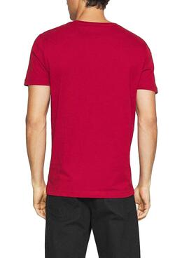 T-Shirt Tommy Hilfiger Lines Rot für Herren