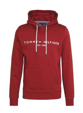 Sweatshirt Tommy Hilfiger Logo Hoody Rot Herren