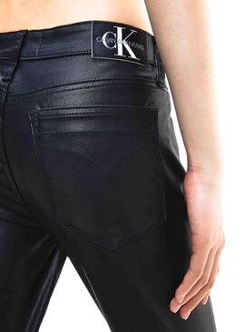 Hose Calvin Klein Jeans Waxed Schwarz