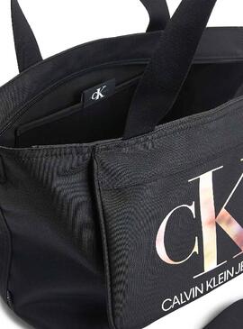 Handtasche Calvin Klein Jeans Tote Sport Schwarz Damen
