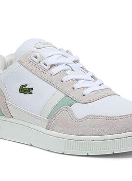 Sneaker Lacoste T-Clip Leather Weiss für Damen