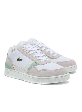 Sneaker Lacoste T-Clip Leather Weiss für Damen