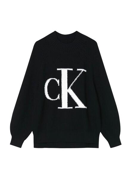 Pullover Calvin Klein Jeans Raglan Schwarz für Damen