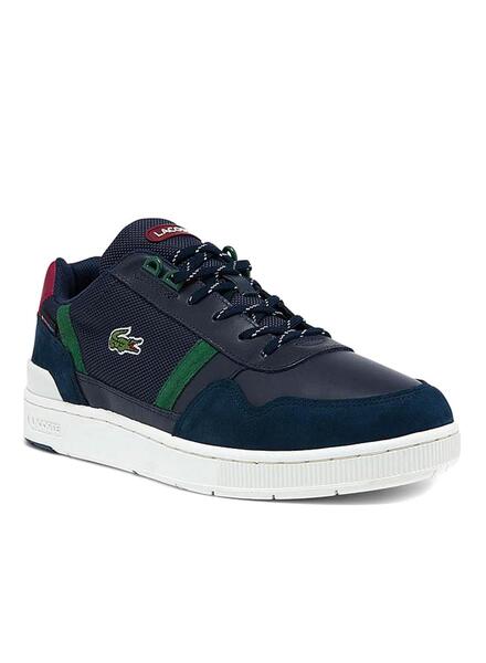 Sneaker Lacoste T-Clip Marineblau Piel für Herren