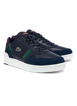Sneaker Lacoste T-Clip Marineblau Piel für Herren
