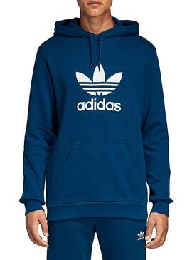 Sweatshirt Adidas Trefoil Hoodie Blau Leyend Man