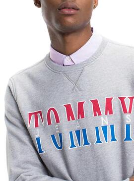 Sweatshirt Tommy Jeans Essential Graphic Grau