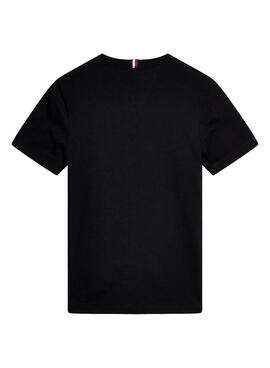 T-Shirt Tommy Hilfiger Flag Rib Schwarz für Junge