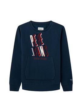 Sweatshirt Pepe Jeans Jeremy Marineblau für Junge