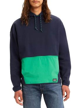 Sweatshirt Levis Utility Colorblock Marineblau und Grün