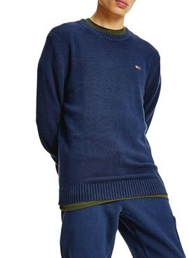 Pullover Tommy Jeans Essential Crew Marineblau Herren