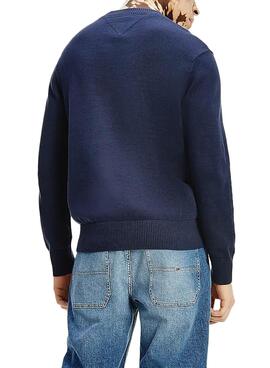 Pullover Tommy Jeans Branded Marineblau für Herren