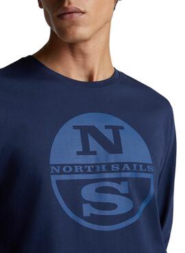T-Shirt North Sails Basic Lang Marineblau für Herren