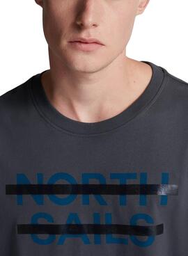 T-Shirt North Sails Logo Grau für Herren