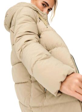 Jacke Only Dolly Puffer Beige für Damen