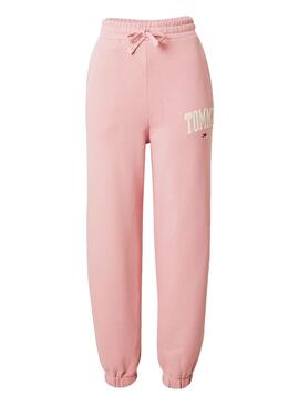 Hose Trainingsanzug Tommy Jeans Collegiate Rosa Damen