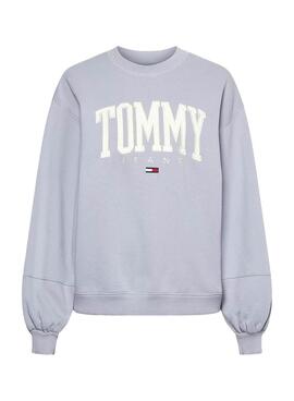Sweatshirt Tommy Jeans Collegiate Lila für Damen
