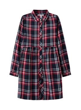 Kleid Pepe Jeans Luli Tartan Marineblau für Mädchen