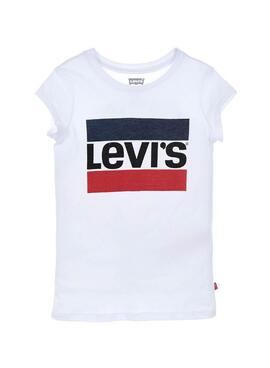 T-Shirt Levis Sportswear Logo Weiss für Mädchen