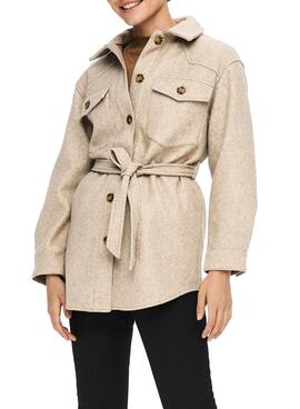 Jacke Only Trillion Beige Gürtel für Damen