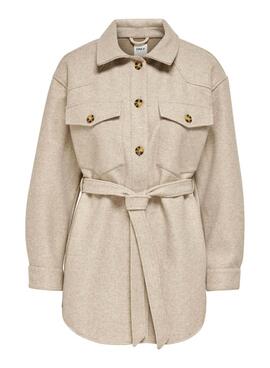 Jacke Only Trillion Beige Gürtel für Damen