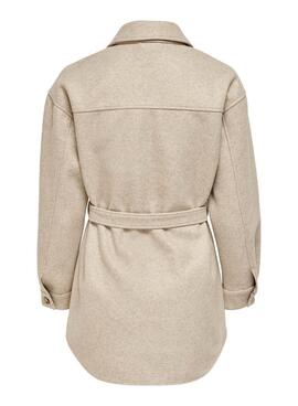 Jacke Only Trillion Beige Gürtel für Damen