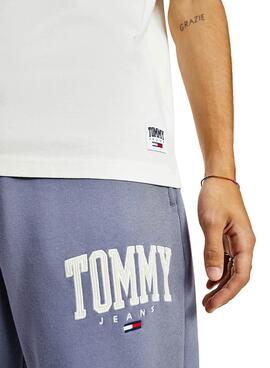 T-Shirt Tommy Jeans Collegiate Weiss für Herren